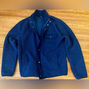 Banana Republic Men's Deep Blue Fleece Jacket